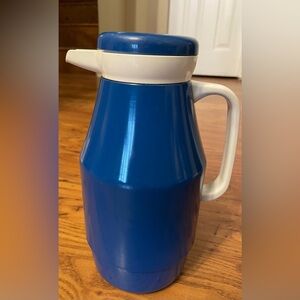Vintage Corning Thermique Blue 1 Quart Thermal Server 8050 Coffee Carafe